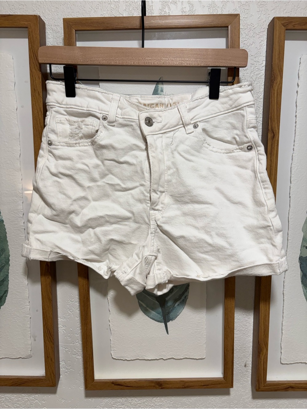 AE White Denim Shorts